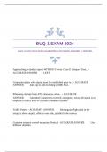 BUQ-1 EXAM 2024 WITH GUARANTEED ACCURATE ANSWERS | VERIFIED 