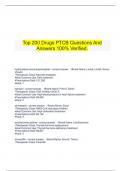    Top 200 Drugs PTCB Questions And Answers 100% Verified.