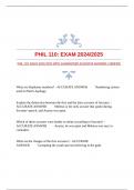 PHIL 110: EXAM 2024/2025 WITH GUARANTEED ACCURATE ANSWERS |VERIFIED