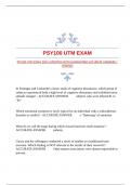 PSY100 UTM EXAM 2024 |UPDATED WITH GUARANTEED ACCURATE ANSWERS |VERIFIED