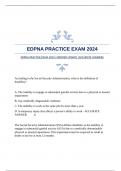 EDPNA PRACTICE EXAM 2024 |VERIFIED UPDATE |ACCURATE ANSWERS