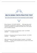 DELTA SIGMA THETA PRACTICE TEST WITH GUARANTEED ACCURATE ANSWERS  