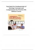  Test bank for Fundamentals of Nursing: Concepts and Competencies for Practice 9th Edition( Ruth F Craven , 2020)All Chapters || Instant Download