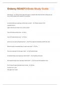 Ordemy RDAEF2-Endo Study Guide Questions And Answers Graded A+