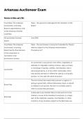 ARKANSAS AUCTIONEER EXAM 2024 ACTUAL EXAM 80 QUESTIONS AND CORRECT DETAILED ANSWERS WITH RATIONALES (VERIFIED ANSWERS) |ALREADY GRADED A+