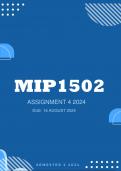 MIP1502 Assignment 4 2024