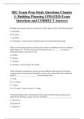 IRC Exam Prep Study Questions Chapter  3: Building Planning UPDATED Exam  Questions and CORRECT Answers