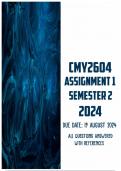 CMY2604 Assignment 1 Semester 2 2024 | Due 19 August 2024