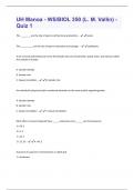 UH Manoa - WS/BIOL 350 (L. M. Vallin) - Quiz 1 Questions and Answers 100% Verified