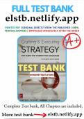 Test Bank for Crafting and Executing Strategy Concepts and Cases The Quest for Competitive Advantage 20th Edition Thompson