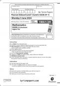 Edexcel GCSE Mathematics 2024 Higher Paper 2 - 1MA1-2H