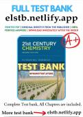 Test Bank for 21st Century Chemistry 2nd Edition Waldron All Chapters Included and Verified 