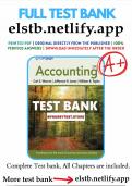 Test Bank for Accounting 29th Edition Warren All Chapters Included 100% Verified