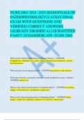 NURS 2063 2024 -2025 [ESSENTIALS OF  PATHOPHYSIOLOGY] LATEST FINAL  EXAM WITH QUESTIONS AND  VERIFIED CORRECT ANSWERS  [ALREADY GRADED A+] GURANTEED  PASS!!! //CHAMBERLAIN -NURS 2063