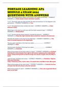 PORTAGE LEARNING AP2 MODULE 4 EXAM 2024 QUESTIONS WITH ANSWERS 