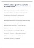 NRP 8th Edition Quiz Answers Part-1 Pre-assessment with complete solutions graded A+