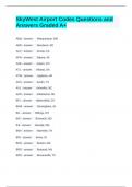 SkyWest Airport Codes Questions and Answers Graded A+