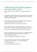 CNIM Clinical ACNS Guidelines Questions and Answers 100% Correct 