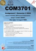 COM3701 Assignment 1 (COMPLETE ANSWERS) Semester 2 2024 (695941)- DUE 14 August 2024