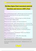 Phi Beta Sigma Final Assessment material Questions and Answers (100% Pass)