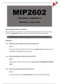 MIP2602 Assignment 4 (Detailed Answers) Year Module - Due 13 August 2024