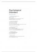 Psy 1004F - Psychological Disorders Notes 