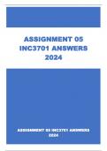 INC3701 ASSIGNMENT 05 ANSWERS 2024