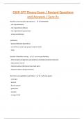 CSEP-CPT Theory Exam / Revised Questions and Answers / Sure A+