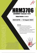 HRM3706 assignment 1 semester 2 2024 (Quiz)