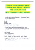 Cicerone Certified Beer Server - Cicerone Beer Server Combined  Sets Exam QuestionsCicerone Certified Beer Server - Cicerone Beer Server Combined  Sets Exam Questions