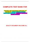 COMPLETE TEST BANK FOR     AUDITING AND ASSURANCE SERVICES 14TH EDITION BY ALVIN A ARENS (AUTHOR) QUESTIONS WITH 100% CORRECT ANSWERS LATEST UPDATE.