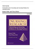 Test Bank - Nursing Research: Generating and Assessing Evidence for Nursing Practice, 11th Edition (Polit, 2021), Chapter 1-33 | All Chapters