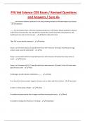 FFA Vet Science CDE Exam / Revised Questions and Answers / Sure A+