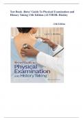 Test Bank -Bates’ Guide To Physical Examination and History Taking 13th Edition (AUTHOR: Bickley