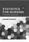 STATISTICS FOR NURSING A Practical Approach ELIZABETH HEAVEY, PhD, RN, CNM Professor of Nursing SUNY College at Brockport Brockport, New York THIRD