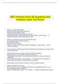   RBT Practice Exam 85 Questions And Answers Latest Top Score.