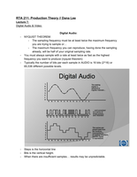 RTA 211- Production Theory: Lecture 7