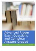 Advanced Rigger Exam Questions and Complete Answers Graded A+