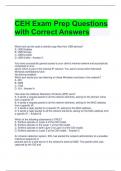 CEH Exam Prep Questions with Correct Answers