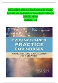 TEST BANK For Evidence-Based Practice for Nurses: Appraisal and Application of Research, 5th Edition by Schmidt, Brown, Verified Chapters 1 - 19, Complete Newest Version