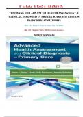 Test Bank Advanced Health Assessment & Clinical Diagnosis in Primary Care 7th Edition Dain's 2023/2024 100% verified