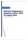 SCL1501 Assignment 1 Semester 2 2024 - DUE 26 August 2024