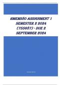 HMEMS80 Assignment 1 Semester 2 2024 (755687) - DUE 2 September 2024