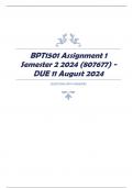 BPT1501 Assignment 1 Semester 2 2024 (807677) - DUE 11 August 2024