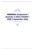 HMEMS80 Assignment 1 Semester 2 2024 (755687) - DUE 2 September 2024