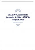 SCL1501 Assignment 1 Semester 2 2024 - DUE 26 August 2024