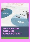 AFFA EXAM SOLVED CORRECTLY!!