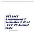 SCL1501 Assignment 1 Semester 2 2024 - DUE 26 August 2024