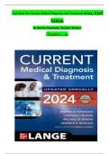 TEST BANK For Current Medical Diagnosis And Treatment 2024, 63rd Edition By Maxine Papadakis, Stephen Mcphee, Verified Chapters 1 - 42, Complete Newest Version