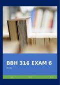 BBH 316 EXAM 6